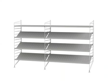 HALLWAY N - Powder coated steel shoe cabinet by String Furniture - view 3